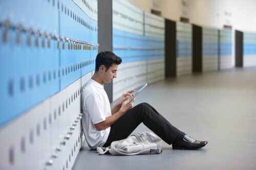 teenage boy school cybersecurity